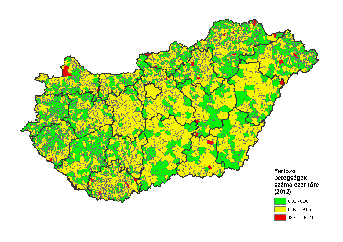 Eltérő kategória-szám Fertőző