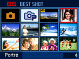 A BEST SHOT használata Mi a BEST SHOT? A BEST SHOT funkcióban egy sor, különféle körülményekhez kialakított, előre beállított felvétel minta áll rendelkezésre.