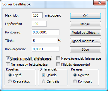 1 1 1 1 0 0 1 0 1 0 1 x y z -1 1 Lineáris egyenletrendszer megoldása A Solvernek csak egy célcellát jelölhetünk ki, ezért az egyenletrendszerek megoldása során korlátozó feltételekkel adjuk meg az