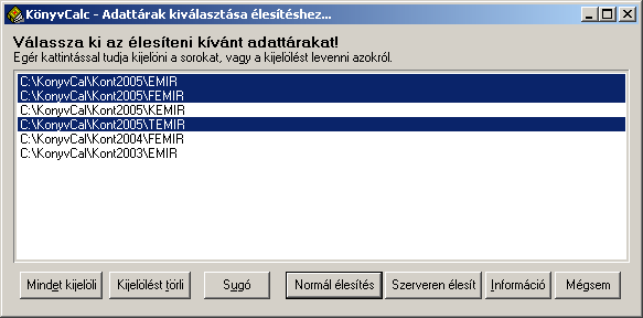 7. oldal azokat jelölje be, melyeket megvásárolt, mert más esetben nem lesz megfelelő az adattár élesítési kód, amit a forgalmazó cégtől kap meg.
