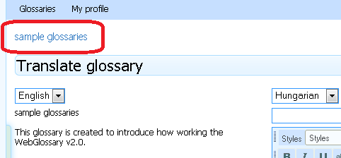 Screen objects on screen S32000: S32D01 Glossary name S32D01 Glossary name This is the name of the glossary you are currently looking.