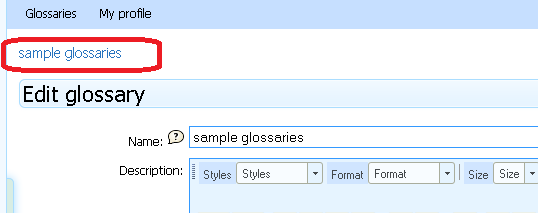 S33000 screen Screen objects on screen S33000: S33D01 Glossary name S33D01 Glossary name This is the name of the glossary you are currently looking.