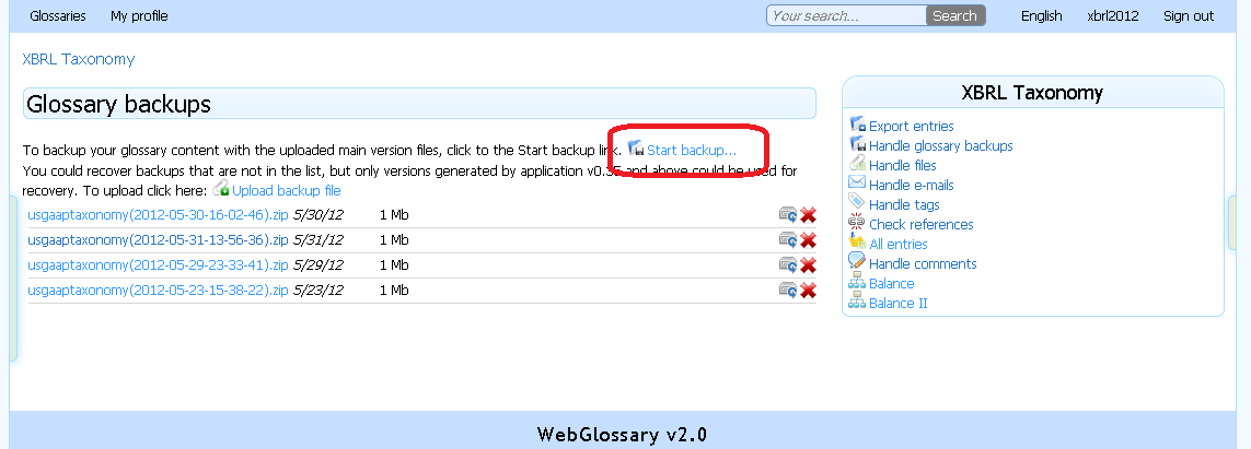 Screen objects on screen S43000: S43M01 XBRL Taxonomy glossary S43M01 XBRL Taxonomy glossary This is the name of the glossary you are currently looking.