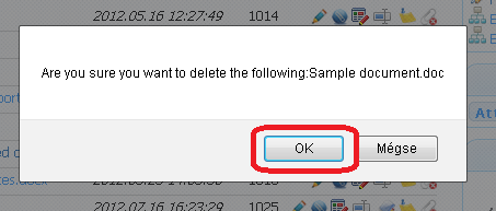 Delete file S46I11 Delete file S46I11 Delete file Click this icon to delete the attachment and all its versions from the glossary.