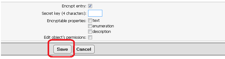 S68B01 Save S68B01 Save Click the Save button to save and display the created entry.