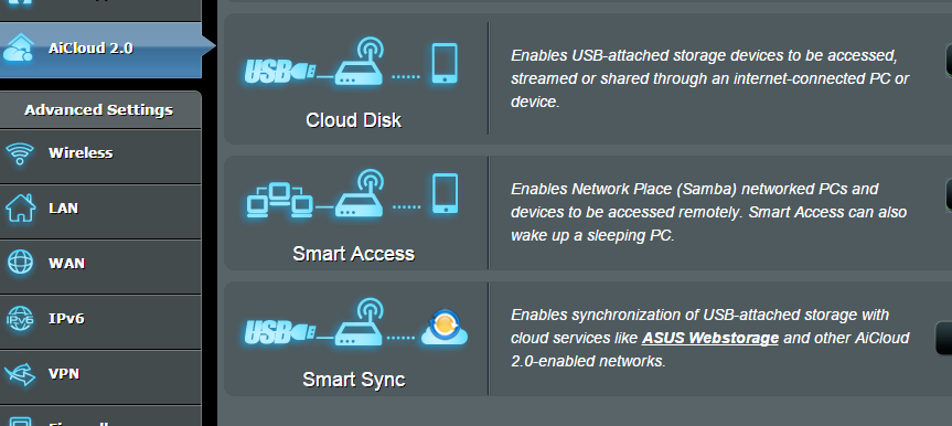 3.6.2 Intelligens elérés A Smart Access (Intelligens elérés) funkció lehetővé teszi, hogy könnyen hozzáférjen az otthoni hálózatához a router tartománynevén keresztül.