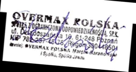 Declaration of Conformity We, the undersigned: Manufacturer: Address, City: Overmax Polska Spółka z Ograniczoną Odpowiedzialnością, S.K. ul.