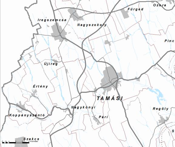 142 1.18.2.2 Vízeróziónak kitett terület 1.18.-2. ábra: Kiemelten érzékeny felszín alatti vizek Tamási térségében Forrás: http://gis.teir.