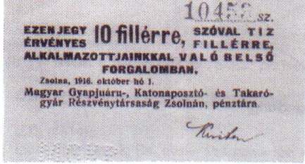 Lente István: Lyukasztások szükségpénzeken A bélyegeken ismert néhány céglyukasztással szükségpénzeken is találkozhatunk.