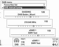 84 Rádió Rádióállomás kézi hangolása DAB adó kézi hangolása (DAB-DAB be/dab-fm be) Amikor bekapcsolja a Auto linking DAB-FM (DAB-FM automatikus összekapcsolása) funkciót, ha a DAB szolgáltatás jel