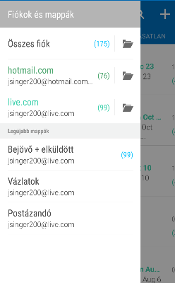 162 Naptár és e-mail Levelek megtekintése A Levelezés alkalmazásban elolvashatja, elküldheti és rendszerezheti a HTC One M9 készüléken beállított e-mail fiókokban található e-maileket. 1.