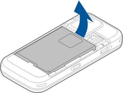 Gombok és alkatrészek (oldalt) 1 Bekapcsológomb 2 Nokia AV-csatlakozó (3,5 mm) A SIM-kártya és az akkumulátor behelyezése A hátlap sérülésének elkerülése érdekében tartsuk be az utasításokat.