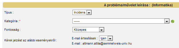 FELHASZNÁLÓI LÉPÉSEK Belépés 1. Nyissa meg a böngészőjét (Mozilla, Explorer, Chrome, stb.) és a felső beviteli sorba írja be: http://glpi.intra.usn.hu 2.