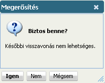 Az gombra kattintva a változások mentődnek. A gombbal visszatérhetünk a szótár felületre. Tenant beállítások A tenant beállítások szótár a tenant IVK specifikus beállításait tartalmazza.