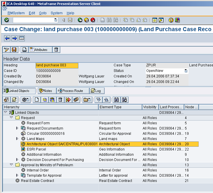 SAP Case Management Különböző nézetek: Ügyirat objektumok Feljegyzések Eljárásrend Napló Az eljárás lépései automatizálhatók és nyomonkövethetők