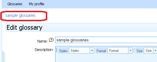 S33000 képernyő z S33000 képernyőn szereplő képernyőobjektumok: S33D01 Glossary name Glosszárium neve S33D01 Glossary name - Glosszárium neve Itt olvashatjuk annak a glosszáriumnak a nevét,