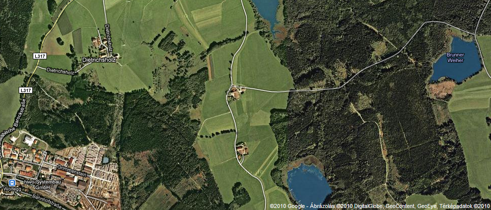 Waldburg Forstmaschinen GmbH Terepi bemutató helyszíne 1. kép. Terepi bemutató helyszíne (Forrás: http://maps.google.hu/maps?