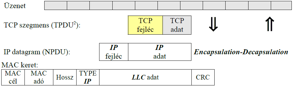 TCP (Transmission Control Protocol): ez nyújtja az összeköttetéses kapcsolatot először a két végpontban a TCP összeszinkronizálódik, amint a szerviz csomagokkal létrehozza a kapcsolatot (3 fázisú