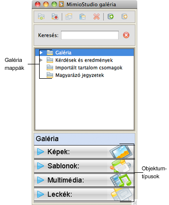 MimioStudio A MimioStudio Galéria az alábbi négy fő mappából áll: A Magyarázó jegyzetek mappa tartalmazza a Magyarázó jegyzetekről készült összes felvételt.