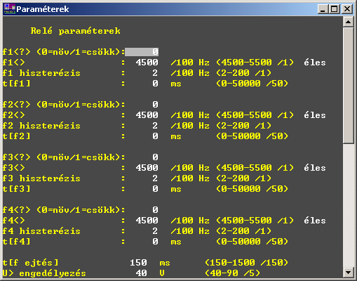 A funkcióra vonatkozó beállítások a számítógép Paraméterek ablakában a Protect for Windows programmal: 2-1.