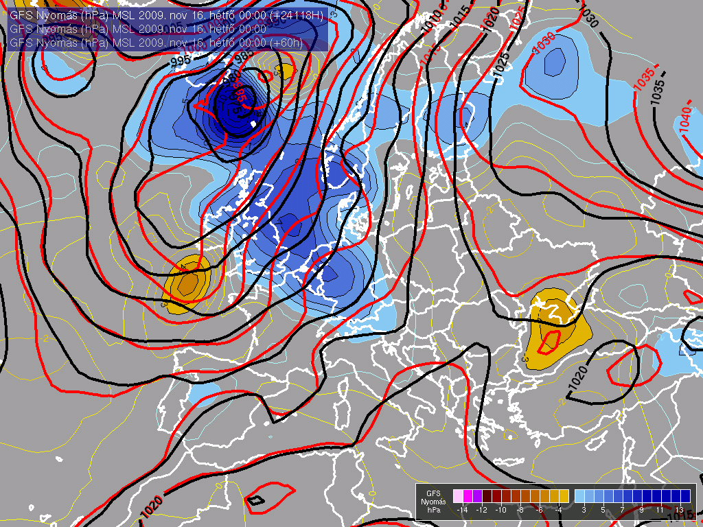 péntek 12 UTC analízis RHU 300 hpa és WV kép > HIBA!