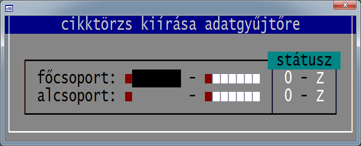 töröljük ki a kilenceseket és írjunk be egy 1 -est. A többi paraméteren haladjunk az [ENTER] billentyűvel.