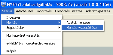 Mentés visszatöltése 2.