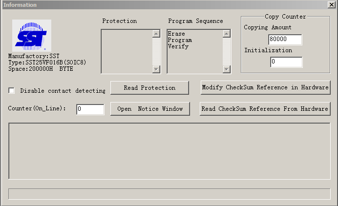 Beállítás menü (Set) Set protection: Védelem beállítása Set Programming Operation Sequence: Itt állíthatók be az automatikusan elvégzendő műveletek. Központi információs ablak ismertetése: 1 2 3.