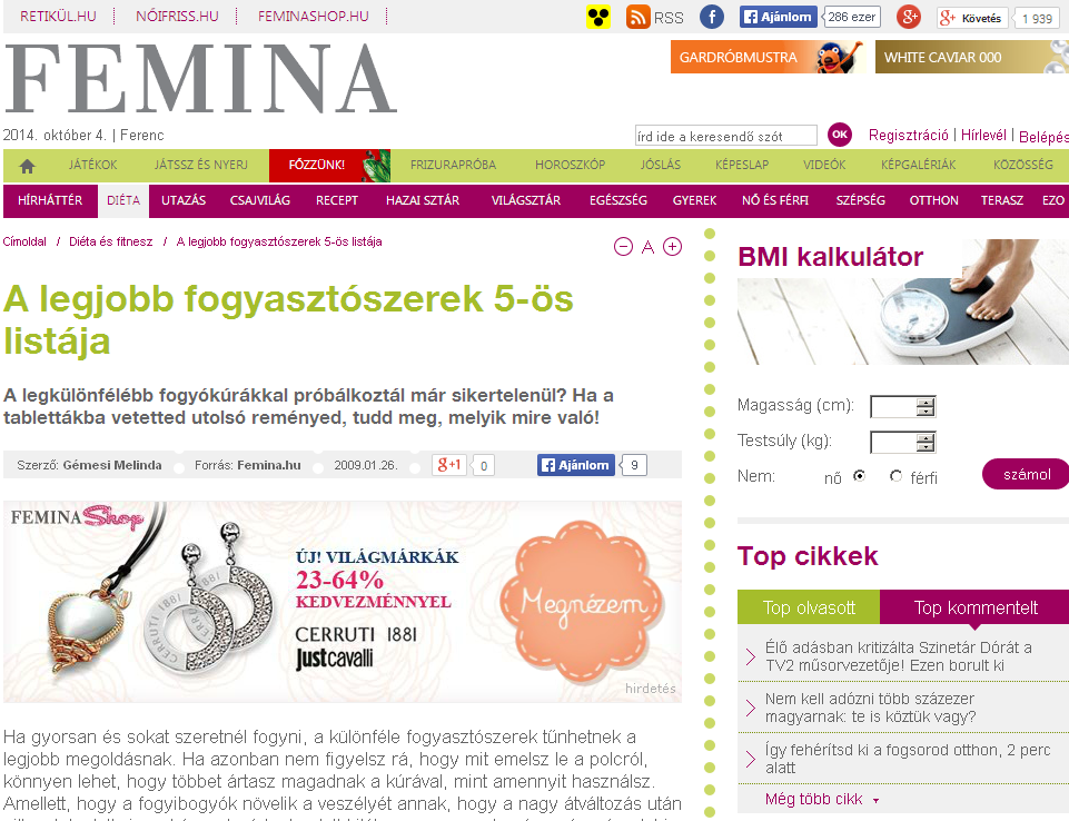 Reform, Fat killer, Yerba Diet, Szűztea