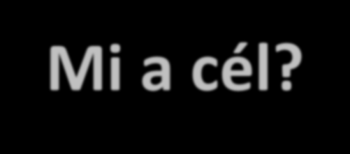 Biztonságos gyógyszeralkalmazás Mi a cél?