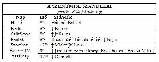 . Február 3-án a gyertyaszentelést vasárnap a 9 órai szentmise keretében végezzük, a szentmisék után pedig Balázs-áldás lesz /már szombat este is/. Egyházközségi jelmezes bálunk 2013.