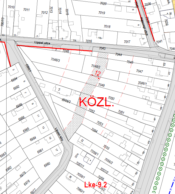 7. A Fecskeparton található buszfordulóban lévő üzlet tulajdonosa kéri, hogy a Rigó és a Pacsirta utca találkozásánál lévő üzlete alatti földterület közlekedési területből (KÖu) kerüljön át a