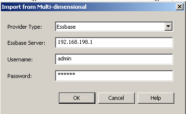 BI Server Admin Tool Essbase Import Új Admin tool