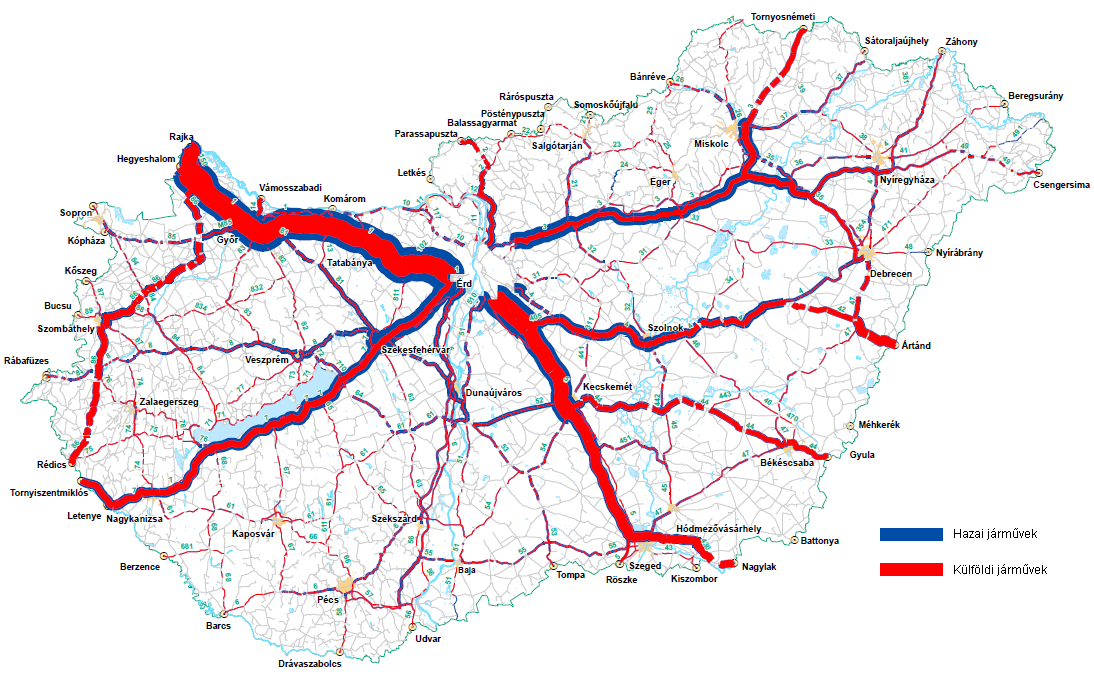 3.5 tonna feletti gépjárművek a díjköteles hálózaton A 2014.