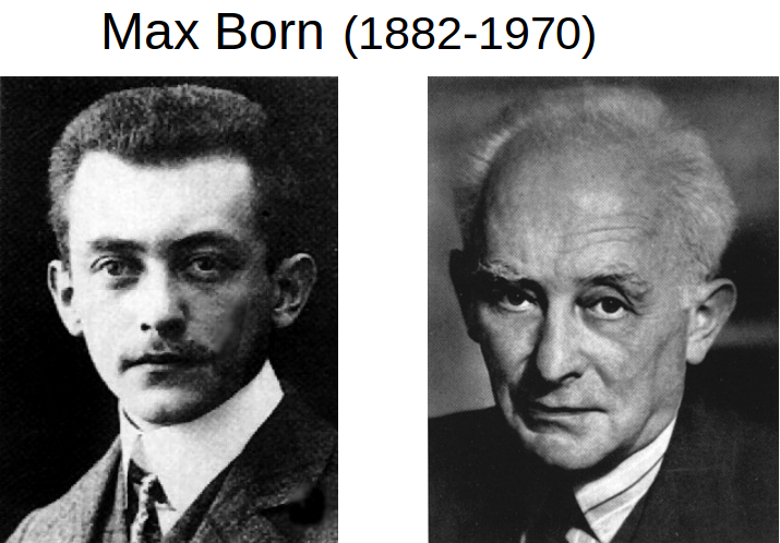 megfelel en, hogy Ψ(x, t) 2 a részecske helyzetének valószín ségi s r ségfüggvénye a t id pontban. A hullámfüggvénynek ez az értelmezése Max Born nevéhez f z dik.