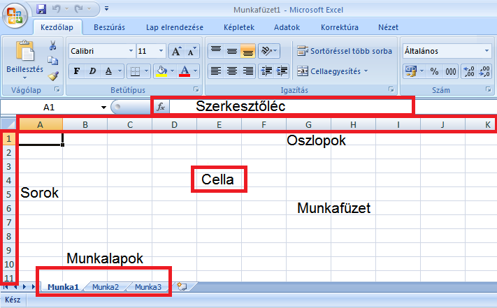 Gyakorlaton a Microsoft Excel 2007-es magyar nyelvű verziójával dolgozunk. A jegyzetben szereplő leírások, feladatok és megoldások is erre a verzióra vonatkoznak.