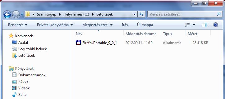 Firefox portable A portable szó hordozhatóságot jelent, vagyis jelen esetben olyan programot, ami nem igényel telepítést, hanem akár USB kulcsról is futtatható.