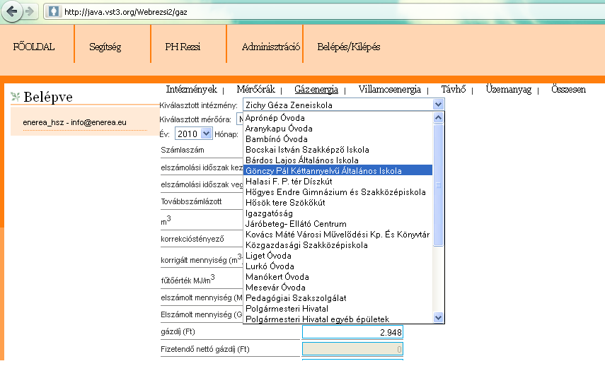 WEB-rezsi
