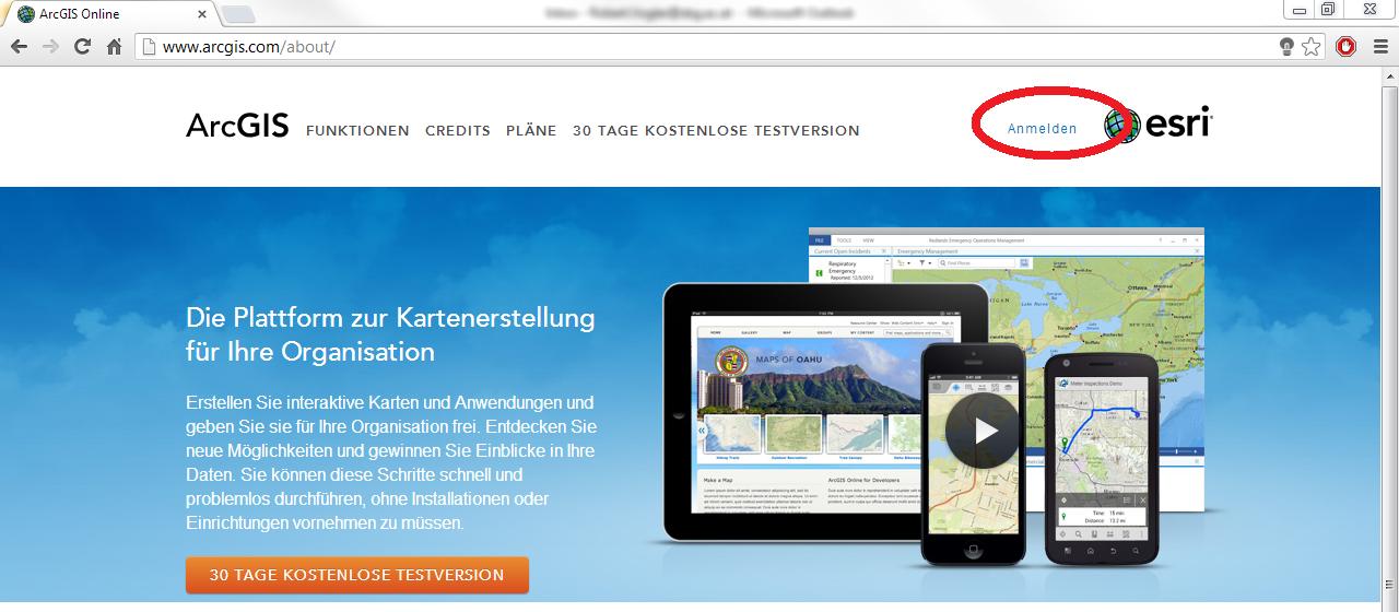 1 Bevezetés - Látogassunk el a http://www.arcgis.com honlapra! - Kattintsunk a Log in (Bejelentkezés) gombra!
