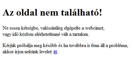 Végül htaccess fájlunk tartalmát módosítsuk az alábbi sorral, amiből jól látható, a hibák átirányításának szerkezete: ErrorDocument parancs, ezt kövei a hibakód, majd lezárásként az oldal elérési