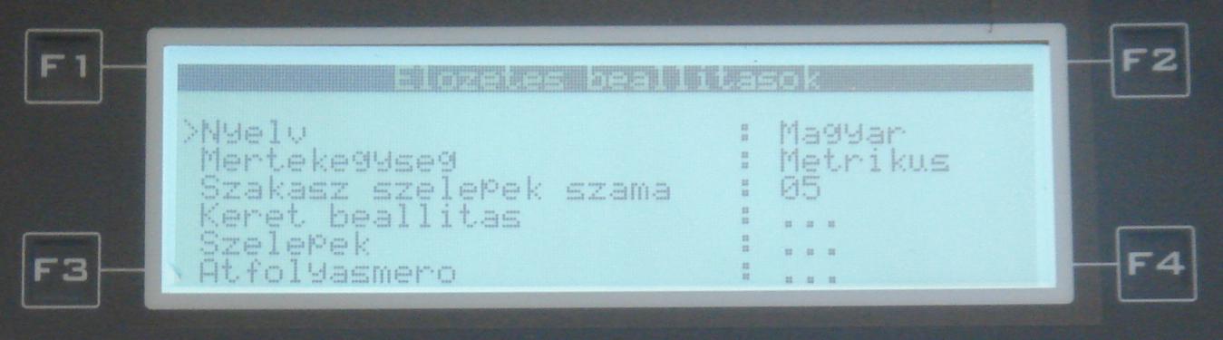 11.Pillanatnyi átfolyás A SZÁMÍTÓGÉP MENÜJE A funkciógombok kétszeri megnyomásával, vagy 3 másodpercig történő lenyomásával az alábbi funkciók