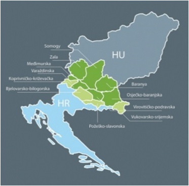 INTERREG V-A Magyarország-Horvátország Program Teljes költségvetés: 73,9 millió EUR Támogatható területek: 1.