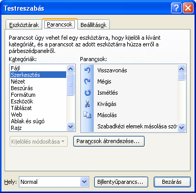 A Word munkafelülete Mielőtt elkezdjük az érdemi munkát A program indítása, kilépés A képernyő felépítése És a képernyőelemek használata, billentyűzettel és egérrel Környezeti beállítások