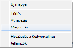 - 3 - Viszont, a megosztott mappa tételeit a felhatalmazott személyek, a használók szabadon tovább küldhetik, ezért biztonsági okokból alaposan meg kell fontolnunk, hogy kivel, milyen mappákat