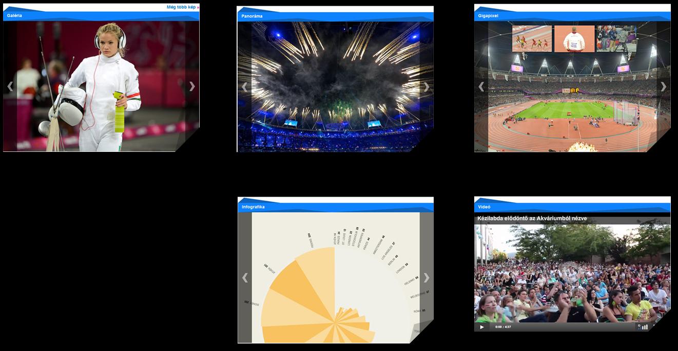 A látvány alrovaton egy helyről voltak elérhetők az olimpia vizuális anyagai.