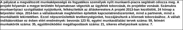 Támogatási program elnevezése: Támogató megnevezése: központi költségvetés Támogatás forrása: önkormányzati költségvetés nemzetközi forrás más gazdálkodó Támogatás időtartama: Támogatási összeg: -