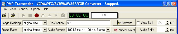 TRANSCODER Transcoder használata A [Start] menü Programok-ból válassza ki a [PMP Transcoder] [PMP Transcoder] programot, vagy duplán kattintson a PMP Transcoder ikonra. 3 4 5 Transcoder képernyő 1.