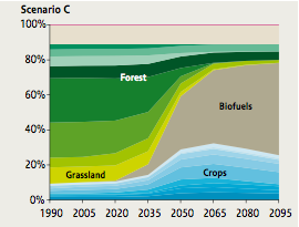 Bioüzemanyag - lehetséges hatások a földhasználatra B forgatókönyv: a CO 2 -kibocsátásokra alkalmazott pénzügyi ösztönző, úgy, hogy figyelembe veszik a földhasználatváltásból eredő CO