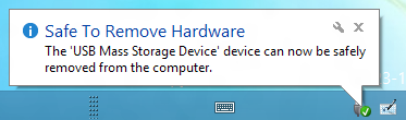 3. fejezet Egyéb Windows 7 / Windows 8.1 funkciók USB-háttértár eltávolítása Windows 7 USB háttértár leválasztásához Windows 7 esetén: 1.