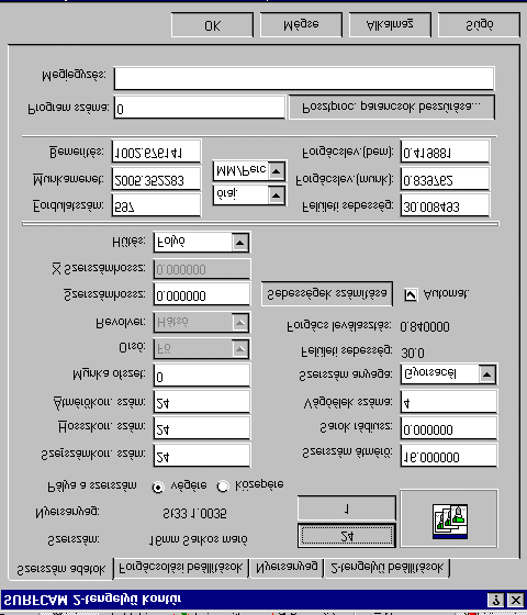 10.3.2 Szerszám és technológiai adatok Szerszámpálya számítása Szerszám adatok azonosítása Szerszám adatok Forgásirány az elõtolás jellege Fordulatszám Munkameneti-;